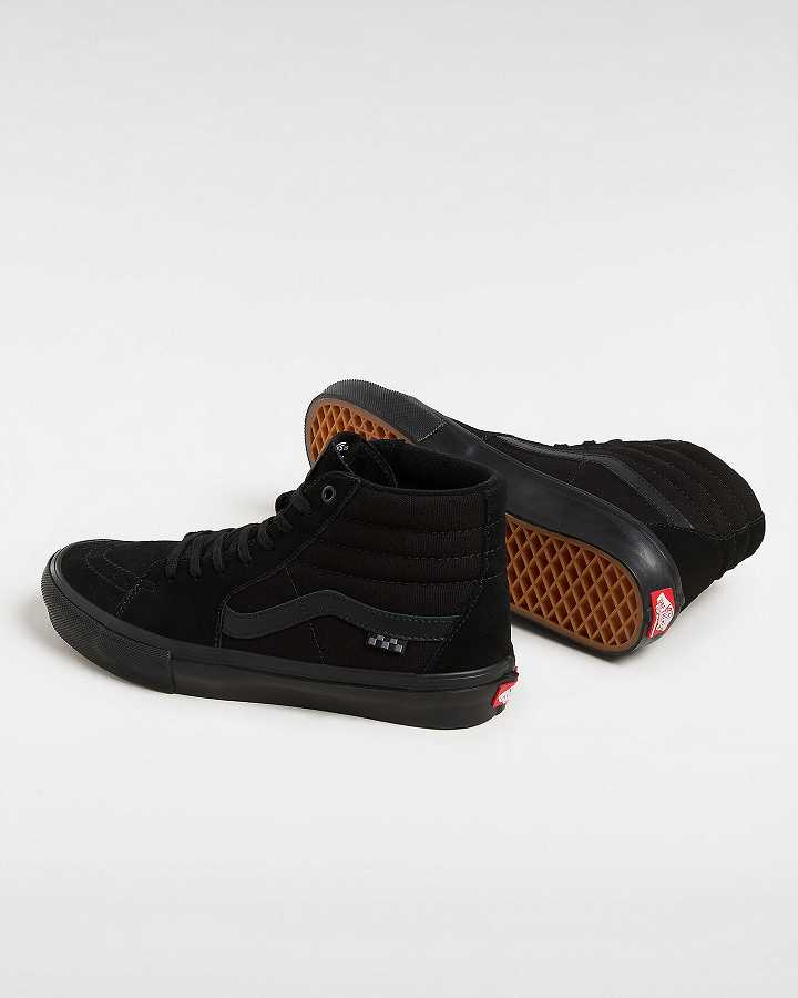 Black Men Vans Sk8-Hi Skate Shoes NZ | VN9510437