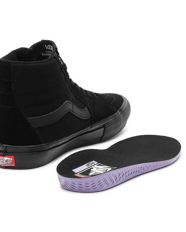 Black Men Vans Sk8-Hi Skate Shoes NZ | VN9510437