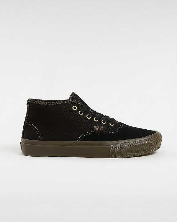 Black Men Vans Skate Authentic Mid Sneakers NZ | VN3762145