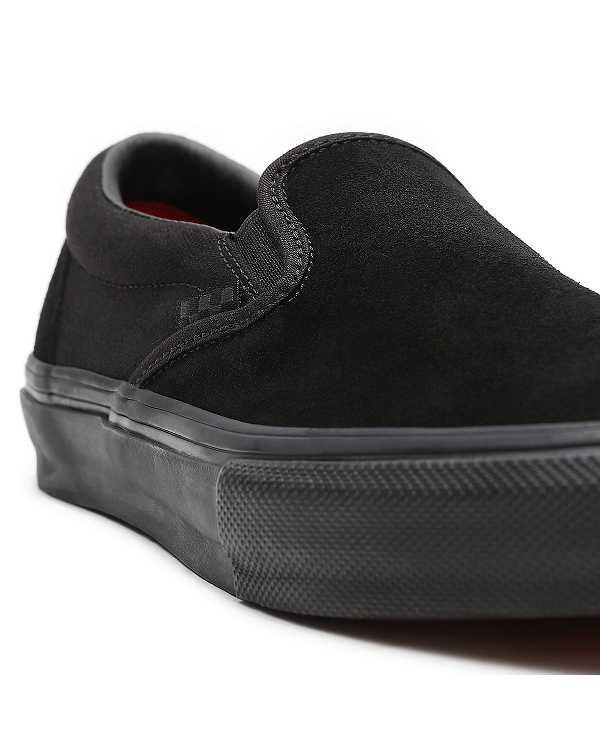 Black Men Vans Skate Slip On Shoes NZ | VN4593821