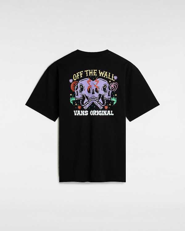 Black Men Vans Skull Void Classic T Shirts NZ | VN0243865