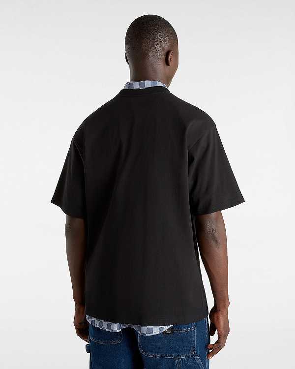 Black Men Vans Soles Loose T Shirts NZ | VN2196473