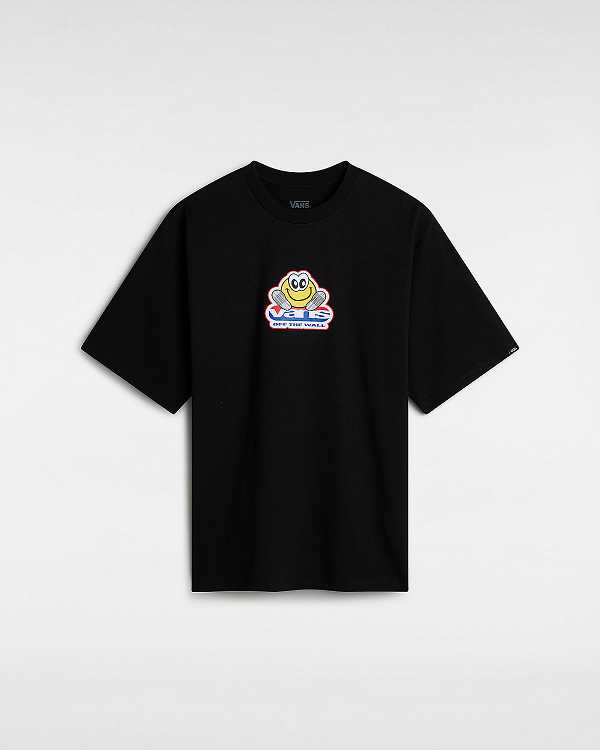 Black Men Vans Soles Loose T Shirts NZ | VN2196473