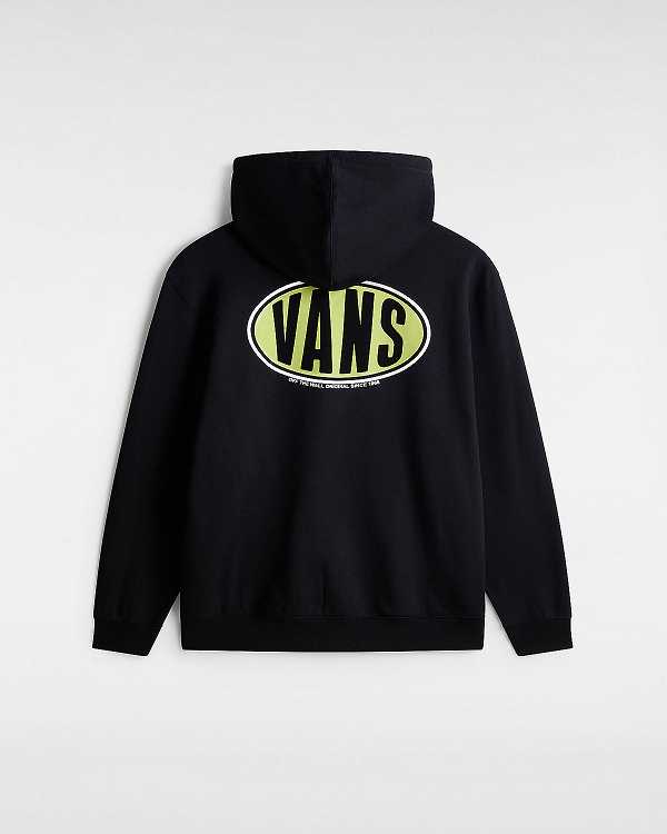 Black Men Vans Spray On Loose Hoodie NZ | VN9718603