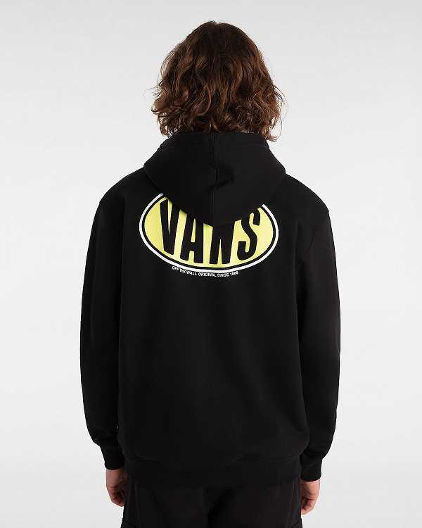 Black Men Vans Spray On Loose Hoodie NZ | VN9718603