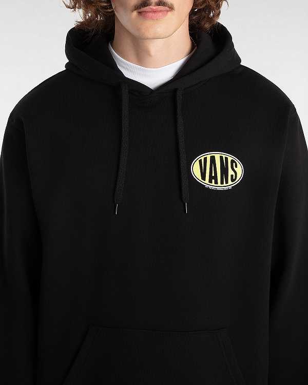 Black Men Vans Spray On Loose Hoodie NZ | VN9718603