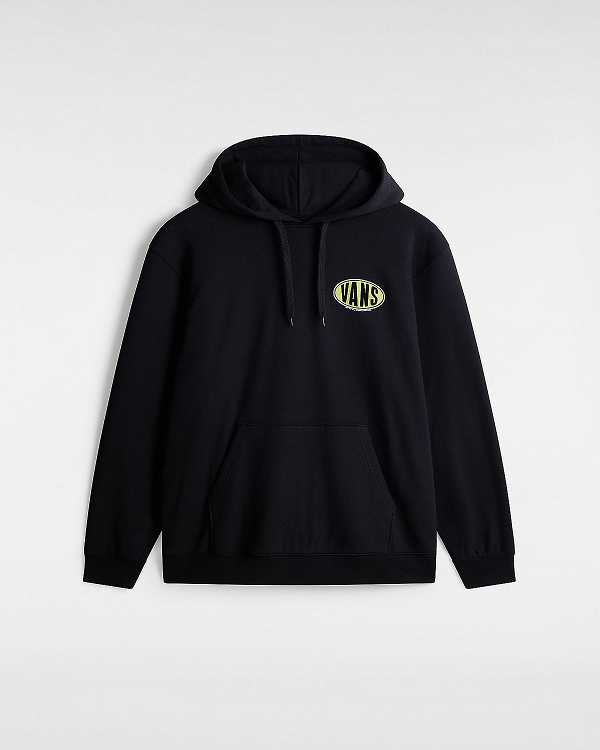 Black Men Vans Spray On Loose Hoodie NZ | VN9718603