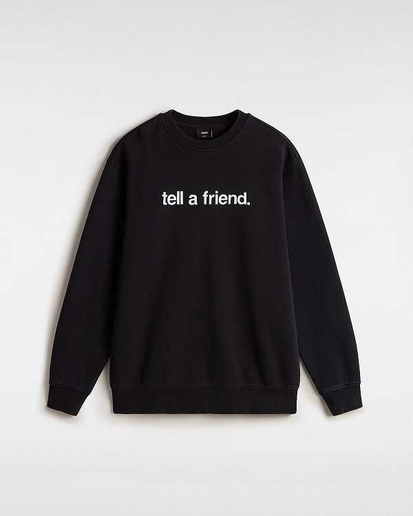 Black Men Vans Tell a Friend Crew Sweatshirt NZ | VN1350648