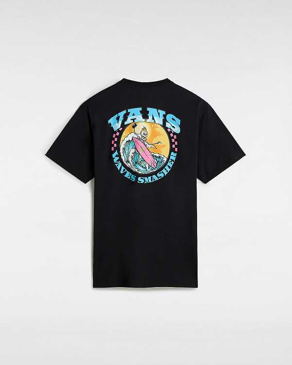 Black Men Vans True Waves T Shirts NZ | VN0356412