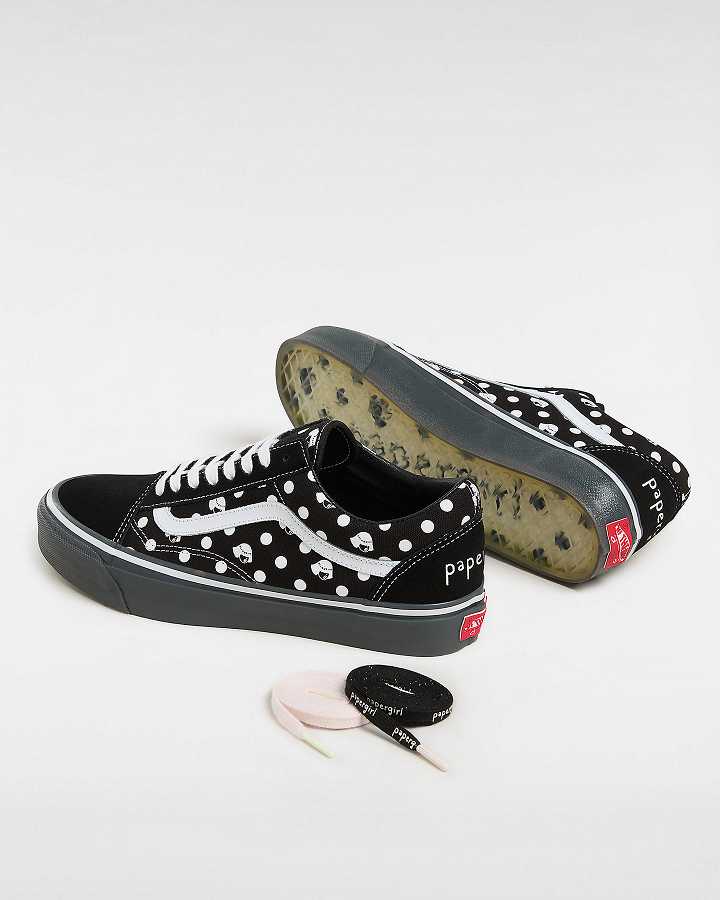 Black Men Vans Vans X Papergirl Old Skool Sneakers NZ | VN2157649