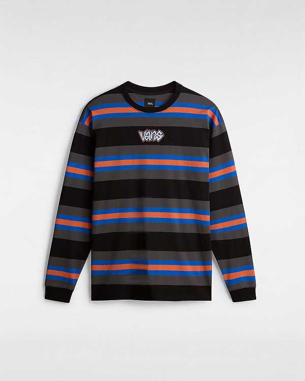 Black Men Vans Wilton Long Sleeve Knit Shirts NZ | VN2634708