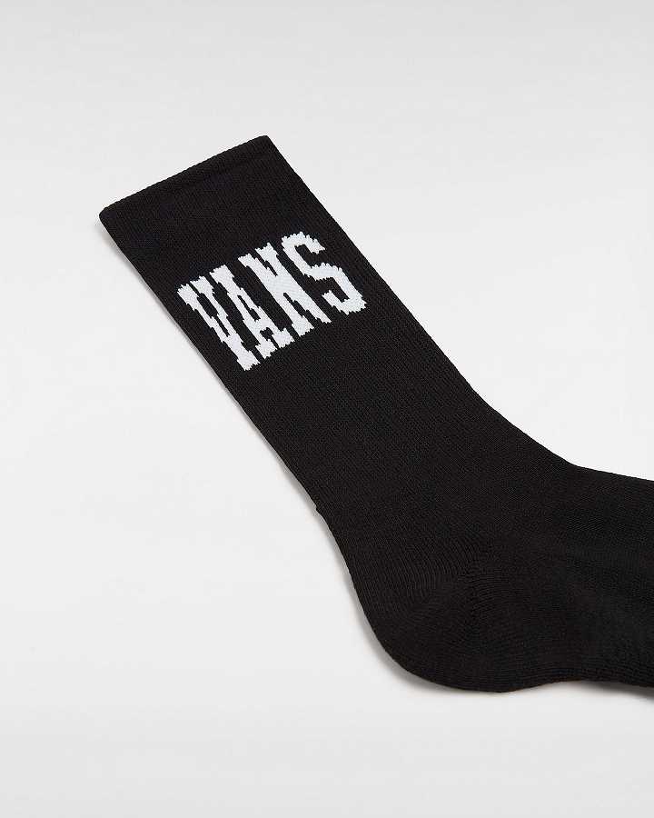 Black Unisex Vans Arched Crew (1 Pair) Socks NZ | VN2385471