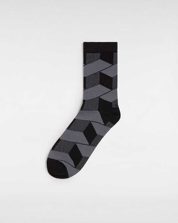 Black Unisex Vans Authentic Crew (1 Pair) Socks NZ | VN9718306