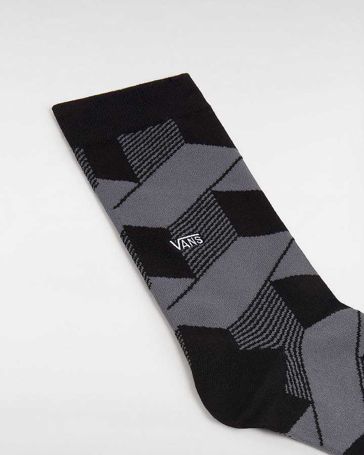 Black Unisex Vans Authentic Crew (1 Pair) Socks NZ | VN9718306