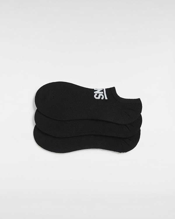 Black Unisex Vans Classic Kick (3 Pairs) Socks NZ | VN3125849