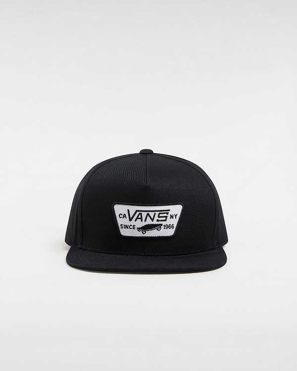 Black Unisex Vans Full Patch Hats NZ | VN4938105