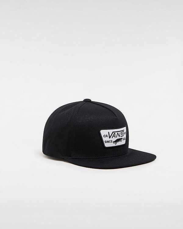 Black Unisex Vans Full Patch Hats NZ | VN4938105