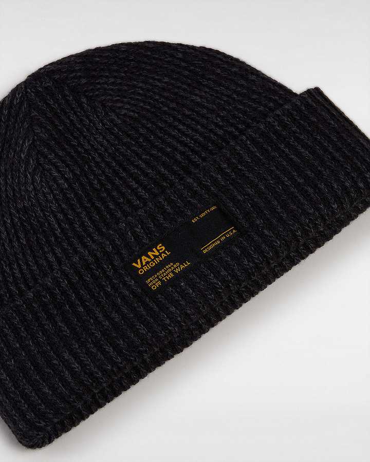 Black Unisex Vans Hamlin Cuff Beanie NZ | VN4259763