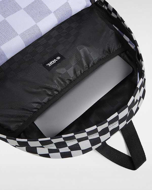 Black Unisex Vans Old Skool Check Backpacks NZ | VN5640813