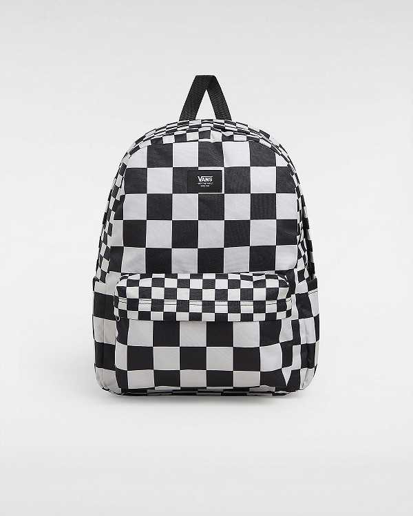 Black Unisex Vans Old Skool Check Backpacks NZ | VN5640813