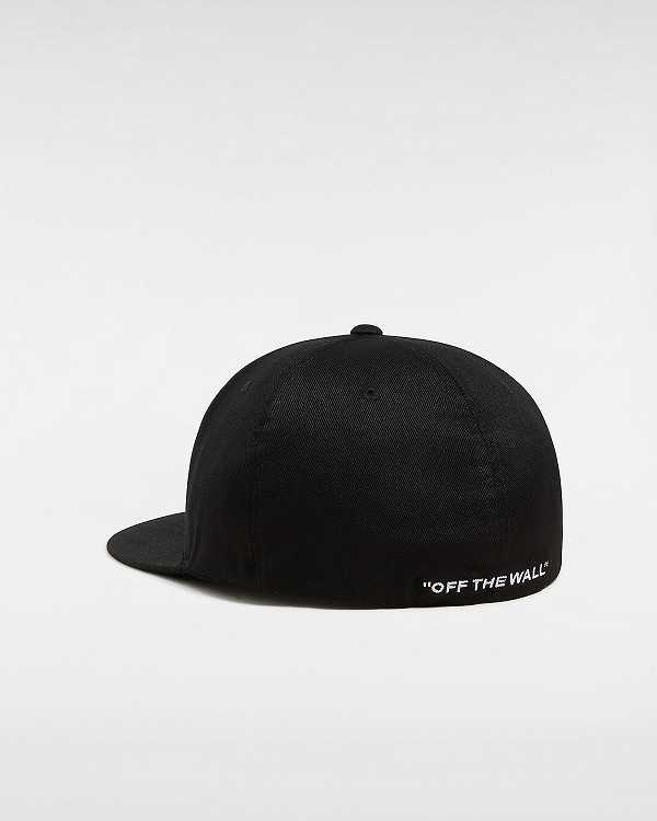 Black Unisex Vans Splitz Flexfit Hats NZ | VN9421867