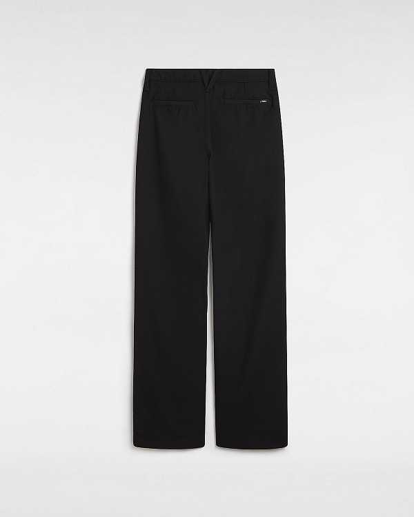 Black Women Vans Alder Relaxed Pleated Pants NZ | VN5967213