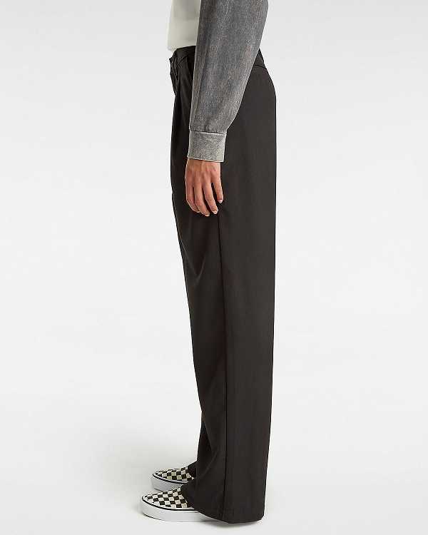 Black Women Vans Alder Relaxed Pleated Pants NZ | VN5967213