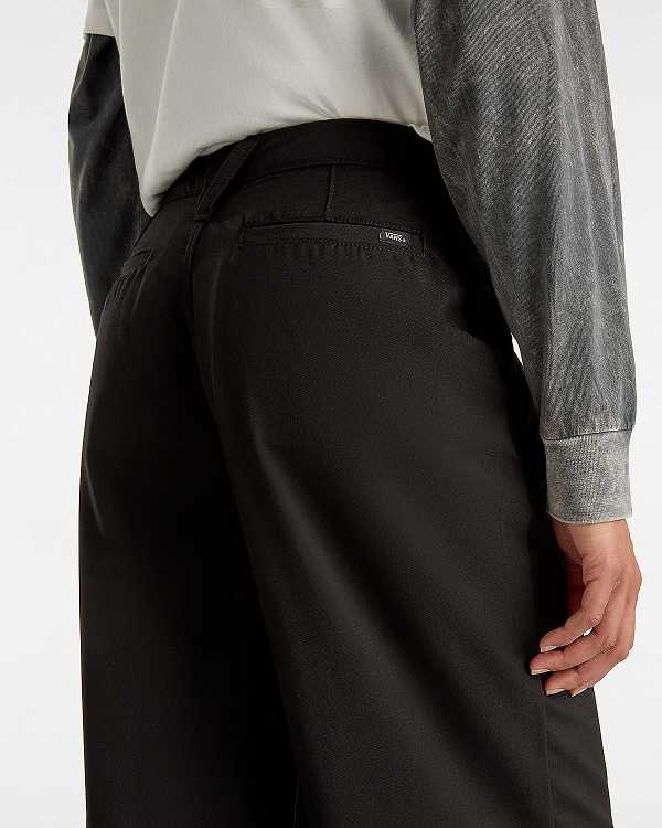 Black Women Vans Alder Relaxed Pleated Pants NZ | VN5967213