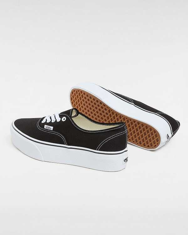 Black Women Vans Authentic Platform Shoes NZ | VN8610245