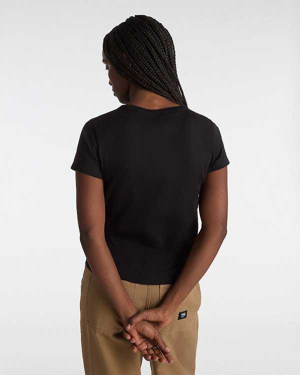 Black Women Vans Basic mini T Shirts NZ | VN2479031