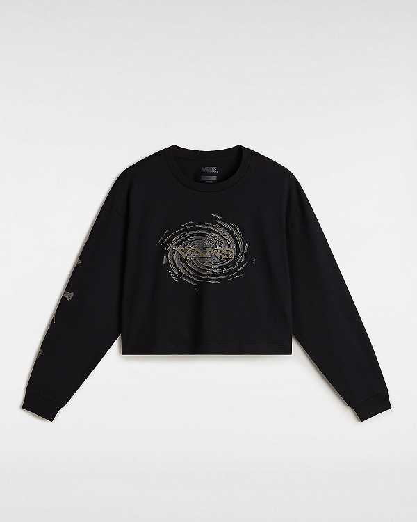 Black Women Vans Breaker Long Sleeve T Shirts NZ | VN4705291