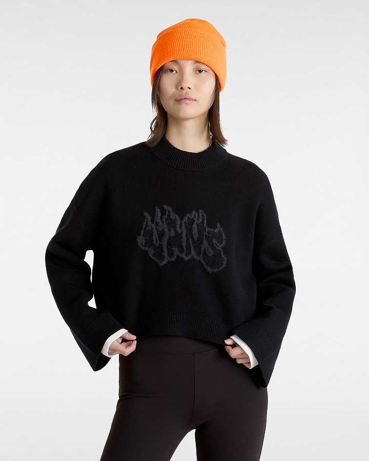 Black Women Vans Cammile Graphic Sweatshirt NZ | VN7095148