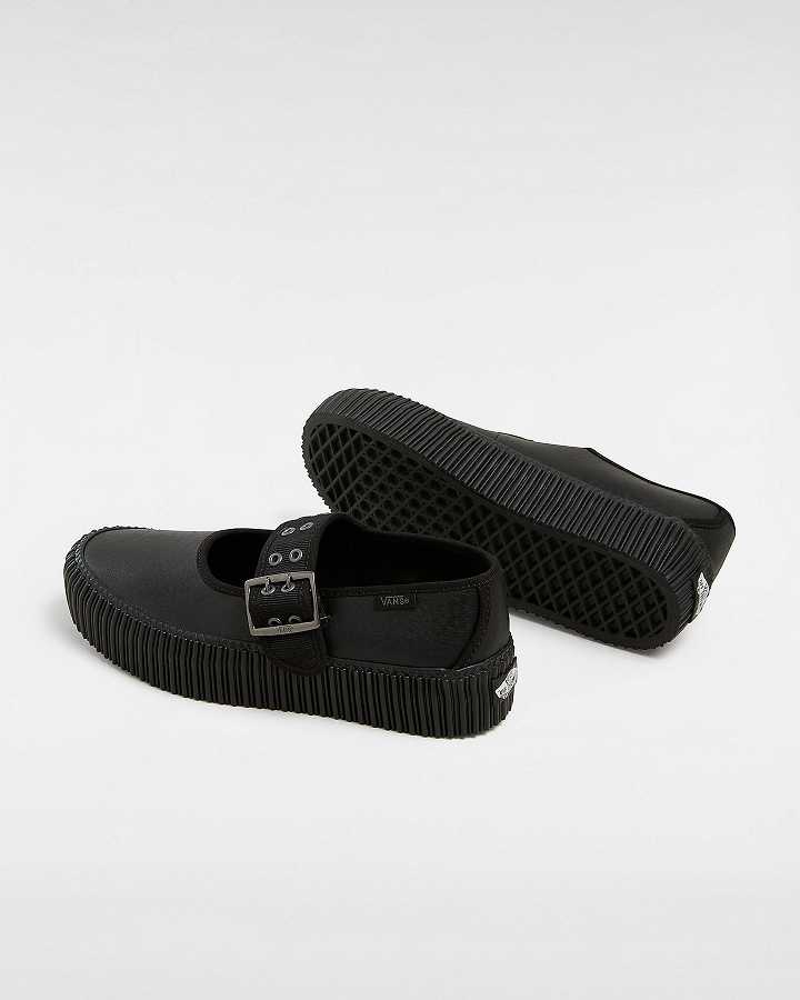 Black Women Vans Creeper Mary Janes NZ | VN6490523