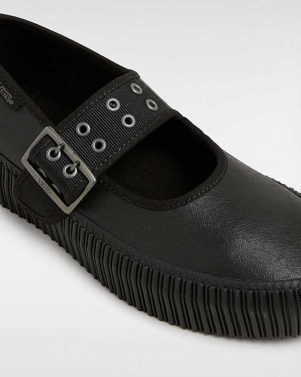 Black Women Vans Creeper Mary Janes NZ | VN6490523