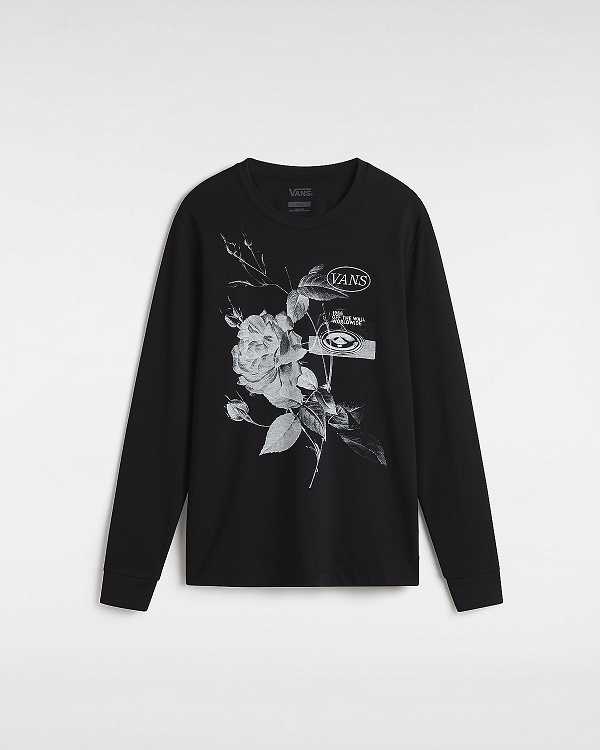 Black Women Vans Damask Long Sleeve T Shirts NZ | VN5027638