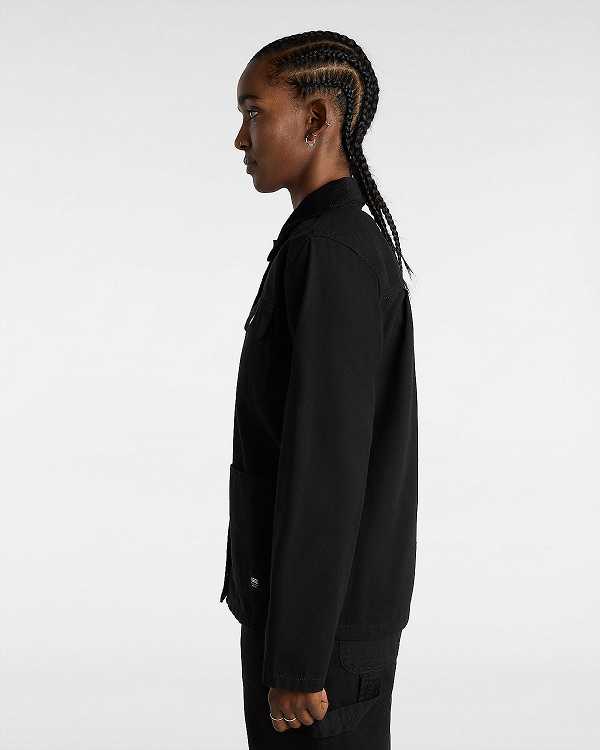 Black Women Vans Drill Chore Jacket NZ | VN4719802