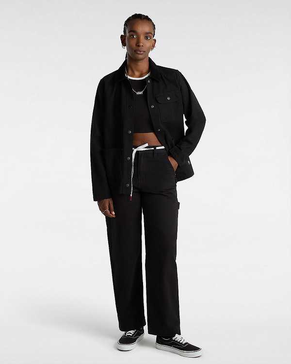 Black Women Vans Drill Chore Jacket NZ | VN4719802