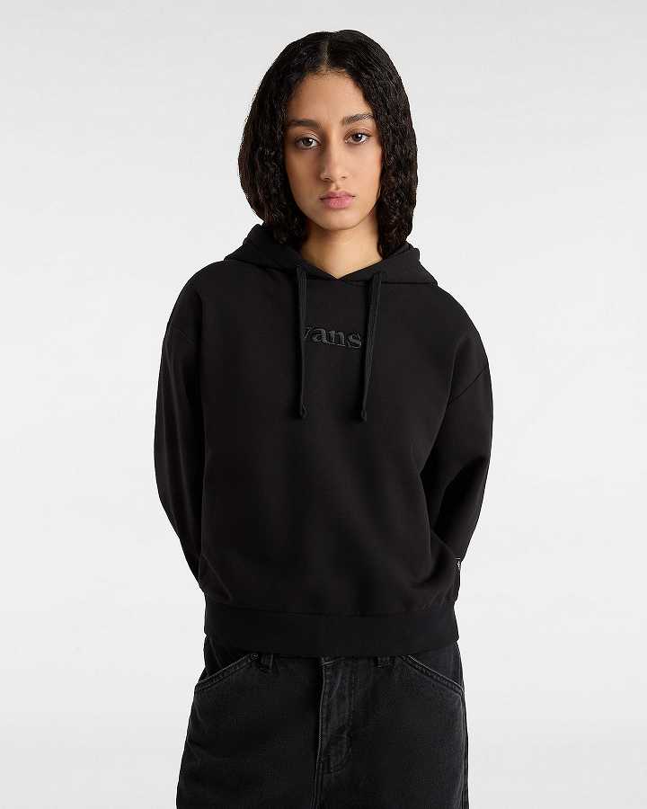 Black Women Vans Essential Relaxed Fit Hoodie NZ | VN6281094