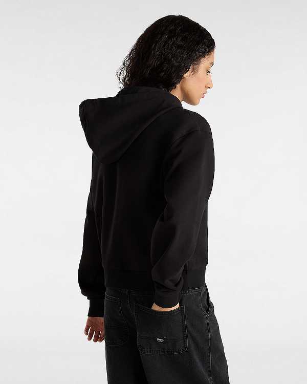 Black Women Vans Essential Relaxed Fit Hoodie NZ | VN6281094