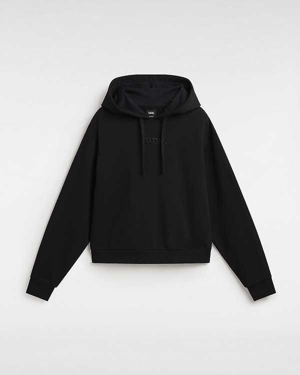 Black Women Vans Essential Relaxed Fit Hoodie NZ | VN6281094