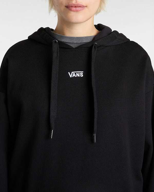 Black Women Vans Flying V Hoodie NZ | VN0813269