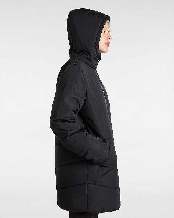 Black Women Vans Foundry Long MTE Jacket NZ | VN6789310