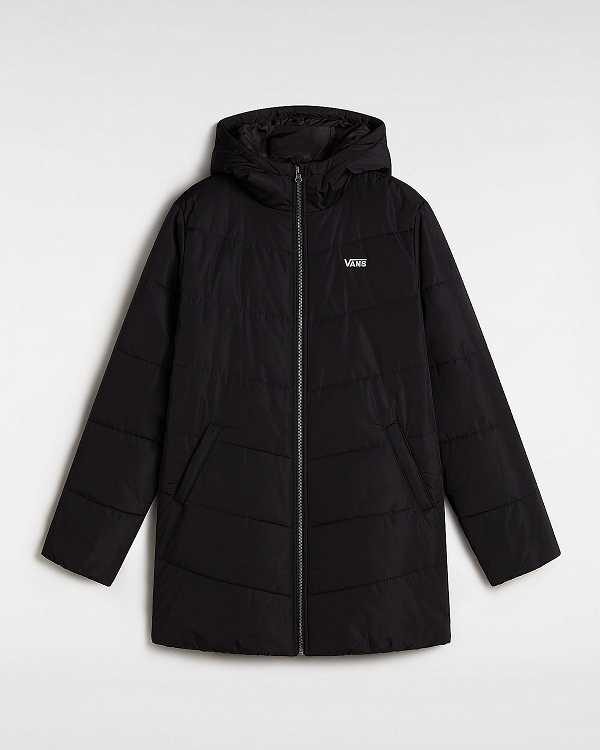 Black Women Vans Foundry Long MTE Jacket NZ | VN6789310