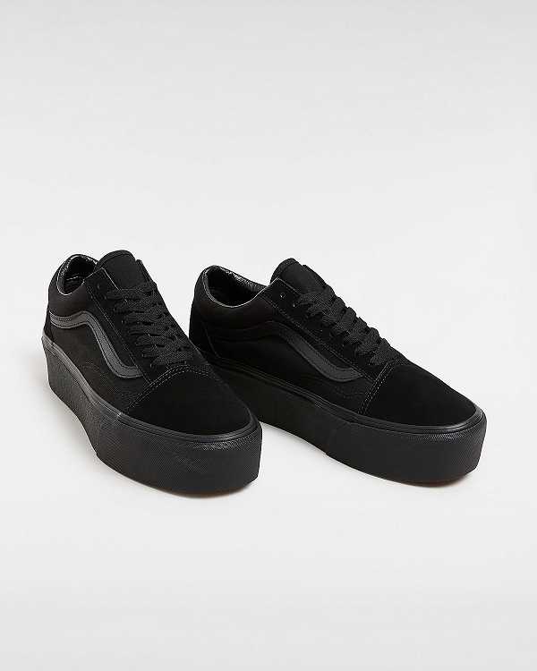 Black Women Vans Old Skool Platform Shoes NZ | VN8576941