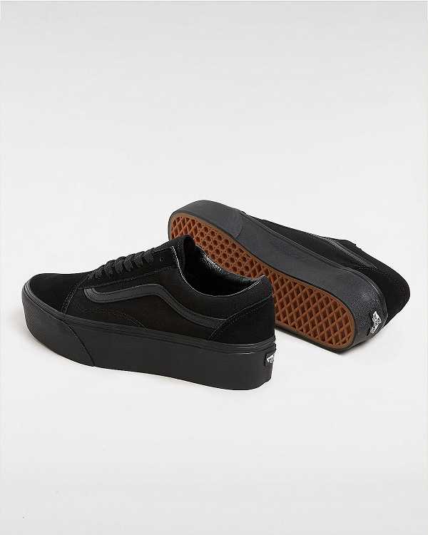 Black Women Vans Old Skool Platform Shoes NZ | VN8576941