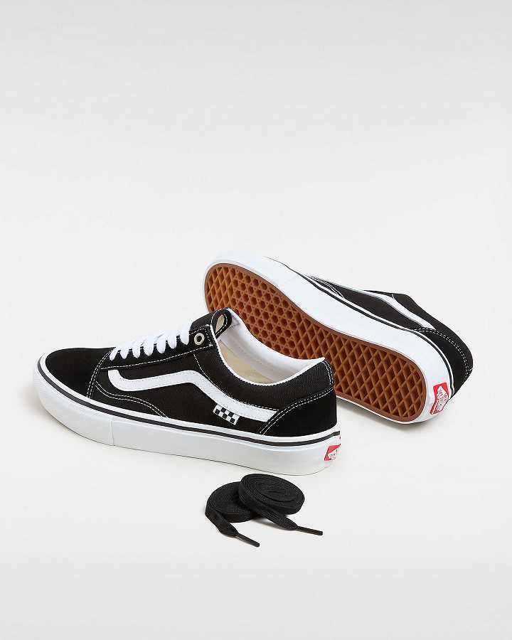 Black Women Vans Old Skool Skate Shoes NZ | VN0796825