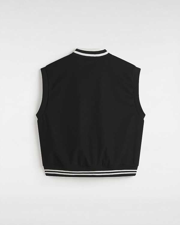 Black Women Vans Piper Stadium Vest NZ | VN5280479