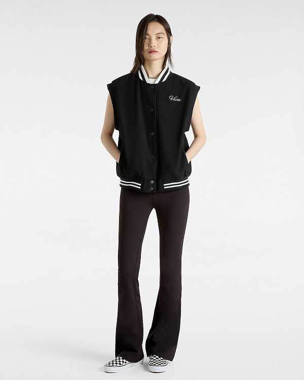 Black Women Vans Piper Stadium Vest NZ | VN5280479