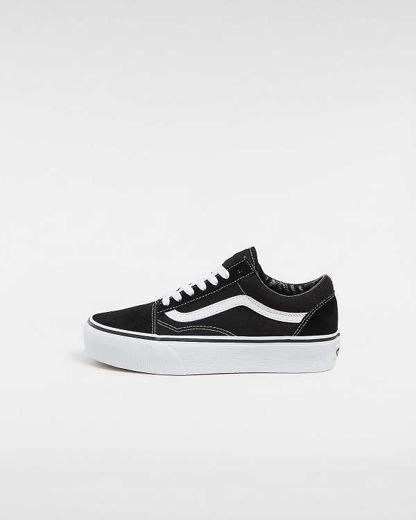 Black Women Vans Platform Old Skool Skate Shoes NZ | VN7201683