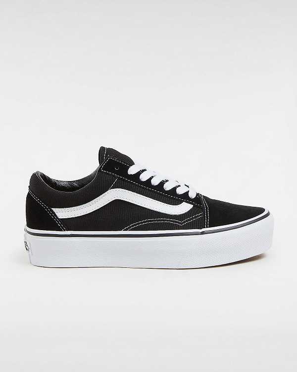 Black Women Vans Platform Old Skool Skate Shoes NZ | VN7201683